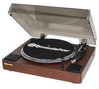 Roadstar TT-260SPK Platine Vinyle, 3 Vitesses 33/45/78 RPM, Haut-Parleurs Intégrés, Sortie Audio RCA, Entrée Auxiliaire, Arrêt Automatique, Vintage, Bois