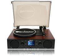 Roadstar TTR-8850ED BT platine Tourne-disque entraîné par courroie Noir, Bois