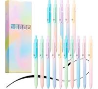 Roadtheside/Halreactody/Runaivete/Specialliy/Crucialass 5 PCS Gel Ink Pens, 0.7/0.5mm Medium Tip Black Ink Roller Ball Pens, Quick Drying Pen for Smooth Writing, Nebula Cute Stationery(3Set,0.7MM)