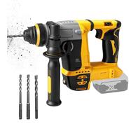 Roadtime 1250W Hammer de forage professionnel 2-en-1 compatible avec DeWalt 20V batterie(sans batterie),22 mm brosse sans vitesse du marteau 3500rpm,3 J percussion machine avec 3x broche SDS PLUS