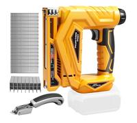Roadtime Agrafeuse Electrique pour batteries DeWalt 20 V (sans batterie), Sans brosse 2-en-1 combinant agrafeuse et cloueus avec 1000X10mm Agrafes et 1000X14mm Clous,Mode Coup par Coup ou Rafale