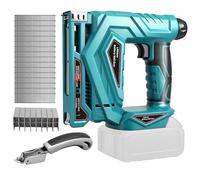 Roadtime Agrafeuse Electrique pour batteries Makita 18 V (sans batterie), Sans brosse 2-en-1 combinant agrafeuse et cloueus avec 1000X10mm Agrafes et 1000X14mm Clous,Mode Coup par Coup ou Rafale