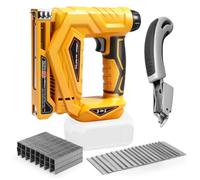 Roadtime Agrafeuse Electrique pour DeWalt 20 V batteries (sans batterie) | Sans brosse 2-en-1 combinant agrafeuse et cloueus avec 1000X10mm Agrafes et 1000X14mm Clous,Mode Coup par Coup ou Rafale