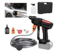 Roadtime Nettoyeur Haute Pression sans Fil pour Makita 18 V, Pistolet de Nettoyage et d'arrosage Mobile, Nettoyeur à Pression, avec buse 6 en 1, Max. 30 Bar, 5,5 l/Min, Tuyau de 10 m (sans Batterie)