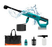 Roadtime Nettoyeur Haute Pression sans Fil pour Makita Batterie, Pistolet de Nettoyage et D'arrosage Mobile Portable avec Conduite d'eau de 5 m, avec buse 6 en 1 pour Voitures, Sols(sans Batterie)