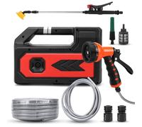 Roadtime Pompe auto-amorçante portable pour Makita 18 V, pompe de jardin électrique, auto-amorçage Pompe à Eau sans fil,10 Modes,avec tuyau d'évacuation d'eau de 10 mètres(pas de batterie)