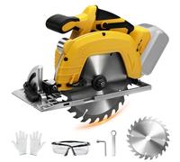 Roadtime Scie circulaire sans fil de 7" pour DeWalt 20V (sans batterie) | Mini scie circulaire professionnelle avec 1 lame de scie à bois de 180 x 60 mm - Idéale pour bois, métal tendre