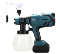 Roadtime Système de pulvérisation de Peinture sans Fil pour Makita 20 V Batteries (sans Batterie), pulvérisateur de Peinture HVLP, 1000 ML, avec 4 Buses, Pistolet pulvérisateur sans Fil pour Murs