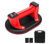 Roadtime Ventouse à Batterie pour Carreaux,Ventouse électrique 24 cm,Ventouse à Vide Portable Numérique Écran LCD,2 Moteurs,Force d’Aspiration de 200kg pour Carrelage, Soulever de Vitre, Marbre