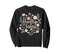 Roadtrip Sisters Boussole Florale Boho Explorateur de la Nature Sweatshirt