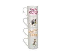 Roald Dahl Set 4 Tasses empilables Charlie & Chocolate Factory