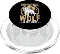 Roam Fearlessly Like The Lone Wolf in The Night PopSockets PopGrip pour MagSafe