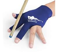 Roaming Gants de billard respirants pour homme main gauche, gants de piscine élastiques pour tireurs, snooker, carambole, queue de billard (bleu, taille S/M