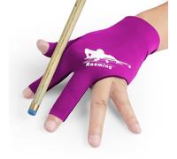 Roaming Gants de billard respirants pour homme main gauche, gants de piscine élastiques pour tireurs, snooker, carambole, queue de billard (rose rouge - main gauche, taille S/M )