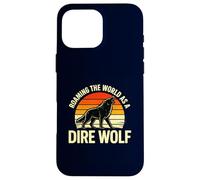 Roaming The World As A Dire Wolf Hurlant Coque pour iPhone 16 Pro Max