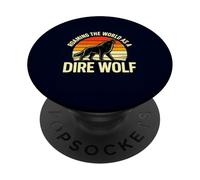 Roaming The World As A Dire Wolf Hurlant PopSockets PopGrip Adhésif