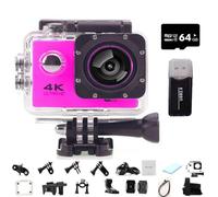 Roamix Vision Caméra d'action 4K, caméscope WiFi ultra grand angle 140°, caméras de sport d'extérieur étanches pour les amateurs de photographie et de plongée, enregistrez chaque moment de la vie