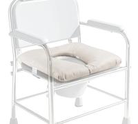 RoamReady Coussin de Chaise percée pour Personnes âgées - Coussin de siège de Toilette Portable pour Toilettes, Douche, Table de Chevet, Ajustement Universel pour Personnes âgées, 43,2 x 43,2 cm avec