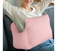 RoamReady Oreiller de récupération d'hystérectomie, coussin post-chirurgie pour l'abdomen, césarienne, tummy tuck, myomectomie, myomectomie, oreiller abdominal avec poche (rose clair)