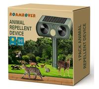 RoamRove Pack de 1 Repulsif Chat Exterieur Solaire, Répulsif Chat Ultrason, Repousse efficacement Les Chats, Les Oiseaux, Les Renards, Les ratons laveurs, Les Lapins et Les rongeurs(1)
