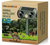 RoamRove Pack de 1 Repulsif Chat Exterieur Solaire, Répulsif Chat Ultrason, Repousse efficacement Les Chats, Les Oiseaux, Les Renards, Les ratons laveurs, Les Lapins et Les rongeurs(1)