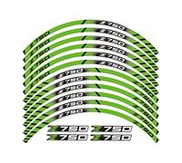 ROANNY Stickers Autocollants Réfléchissants De Jante De Pneu Et De Moto Autocollants Imperméables Accessoires Logo pour Kawasaki Z750 Z750 (Color : Green)