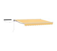 Roanoer Auvent électrique - 5 x 3 m - Demi-cassette - Bras articulés - Sable