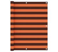 Roanoer Brise-vue pour balcon - Protection contre le vent - Pour balustrade de balcon - En tissu Oxford - Bandes brise-vue pour terrasse et jardin - Orange marron - 120 x 400 cm