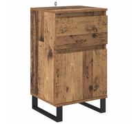 Roanoer Buffet en bois vieilli - 40 x 35 x 70 cm - Commode avec tiroir | Armoire d'appoint compacte pour salon et salle à manger : offre un espace de rangement pratique derrière la porte et dans un