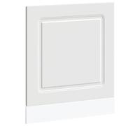 Roanoer Kalmar Panneau de lave-vaisselle blanc - 60 x 1,5 x 57 cm - Plaque avant pour lave-vaisselle encastrable - Façade en bois robuste pour la cuisine moderne