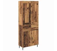 Roanoer Meuble haut 2 pièces avec 2 tiroirs, aspect bois vieilli, 69,5 x 34 | Ensemble d'armoire flexible en bois avec pieds en fer. Idéal pour ranger le salon, la chambre ou la salle à manger.