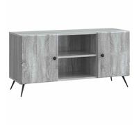 Roanoer Meuble TV gris Sonoma 102 x 34,5 x 50 cm en bois | Meuble bas compact avec 2 portes battantes et étagère. Idéal pour l'électronique grand public dans le salon ou la chambre à