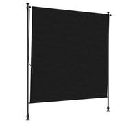 Roanoer Store extérieur noir 120 x 270 cm - Store extérieur pour balcon et terrasse - Store vertical avec cadre en aluminium - Store de balcon réglable en hauteur comme protection solaire et brise-vue