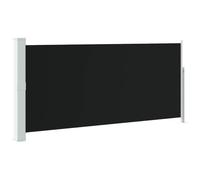Roanoer Store latéral extensible - 140 x 300 cm - Noir - Brise-vue et protection contre le vent en acier et polyester pour jardin, terrasse et balcon - Parasol d'extérieur extensible