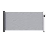 Roanoer Store latéral extensible - 300 x 100 cm - Gris - Brise-vue et protection contre le vent - En polyester - Pour balcon, terrasse et jardin - Store latéral à angle droit
