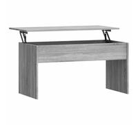 Roanoer Table basse réglable en hauteur avec espace de rangement Gris | Table élévatrice flexible pour salon et bureau avec compartiment caché pour un rangement pratique au quotidien.