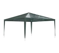 Roanoer Tente de fête - 4 x 4 m - Vert - Avec cadre en acier robuste et bâche en polyéthylène de 90 g/m² - Tonnelle stable et tente de jardin pour fêtes, barbecues et événements en plein air
