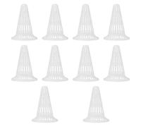 RoaQinFo 10 Pièces Tapis Grille Fleur Pot Filet Drainage Cône Orchidée Support Racines Empêche Perte Terre Filet Pratique Réutilisable Convient Rempotage Décor, 10cm