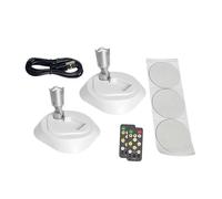 RoaQinFo 2 Spots Lumineux Rechargeables pour Tableaux, éclairage D'accentuation Intérieur pour œuvres D'art, Tableaux et Expositions Murales, Argent blanc