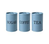 RoaQinFo 3 Pièces Boîte Galvanisée pr Café Thé Réutilible Boîte à Café En Métal Difficile à Déformer Pot Cuisine Préheion