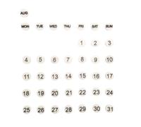 RoaQinFo 50 Pièces Calendrier Perpétuel Magnétique Décoratif Calendrier Marqueurs Magnétiques peu Encombrant Planning pr Étudian,
