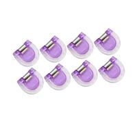 RoaQinFo 8 Pièces Pinces Ourlet Pantalon Clips Manches Bas Réglables Attaches Fixation Jambe Fermoirs Cuff Universels Matériau PP sans Abîmer Tissu Adapté Usag, Violet