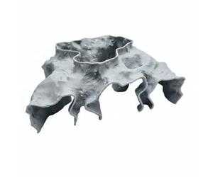 RoaQinFo Abri Aquatique Refuge Grotte Poisson Décor Aquarium Structure Poreuse Design Cœur Ouverture Observation Refuge Adapté pour Aquarium Collectif Crevette, Gris, Petit S - 14cm X 9cm X 5cm