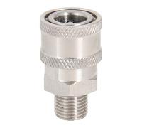 RoaQinFo Adaptateur de Nettoyeur Haute Pression Petite Pièce Métallique Connecteur Rapide Fonctionnelle Installation Simple Convient pour Garage Voiture Nettoy, Silver S