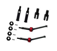 RoaQinFo Arbre de Transmission RC pour Voiture, Ensemble D'engrenages D'essieu avec Coupleur Hexagonal En Fer Trempé et Aluminium pour Véhicules RC 1/2