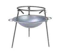 RoaQinFo , Barbecue, Trépied, Bois, Métal, Fer, pour L'horticulture, Les Repas en Plein Air, Balcon, Parc, Restaurant, 38 Cm X 30 Cm X 40