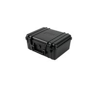 RoaQinFo Boîte de Rangement Coffret de Stockage tte à Outils Boîtier de avec Poignée Intégrée et Fermeture Sécurisée PP Robuste Forme Compacte Empilable, Noir, Boîte De Protection