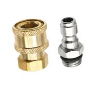 RoaQinFo Buse de Nettoyeur Haute Pression Adaptateur Filetage Convertisseur Raccord Rapide Connexion Cuivre Installation Facile Convient Au Nettoyage de Voitur, Filetage Mâle Femelle