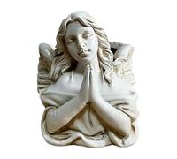 RoaQinFo Buste en Prière, Statue de Jardin, Pot de Fleurs Blanc, Cadeau
