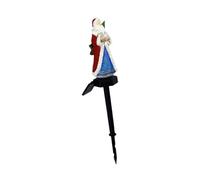 RoaQinFo Christmas Lampe Solaire Décorative Extérieure Résine PP Figurine Père Noël Installation Rapide Convient pour Ambiance Festive Jardin Pelouse Balcon, Style C